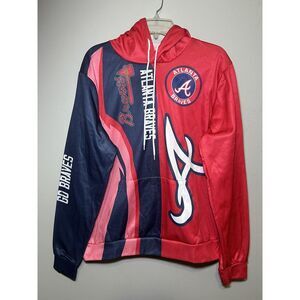 Atlanta Braves Double Sided‎ Graphic Team Hoodie Size Large MLB
